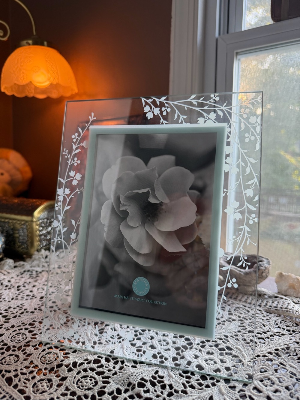 Martha Stewart Floral Glass Picture Frame